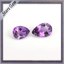 Tear Drop Glamour Brilliant Natural Amethyst Stone para joyería